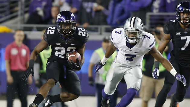 Aaron Green (22) is a good running back for TCU. (Tim Heitman-USA TODAY Sports)