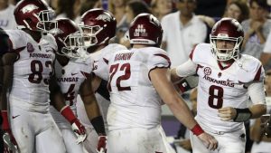 Arkansas slays No. 15 TCU in double overtime
