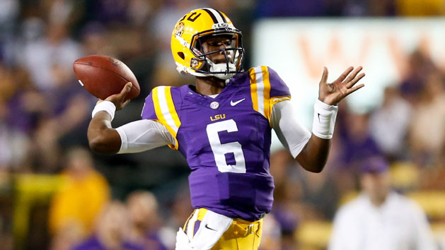 LSU QB Brandon Harris will start his first SEC road game of the season Saturday night. (Derick E. Hingle-USA TODAY Sports)