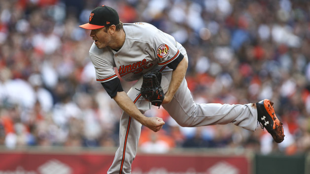 Apr 2, 2018; Houston, TX, USA; Baltimore Orioles starting pitcher Chris Tillman (30) delivers a pitch during the first inning against the Houston Astros at Minute Maid Park. Photo Credit: Troy Taormina-USA TODAY Sports