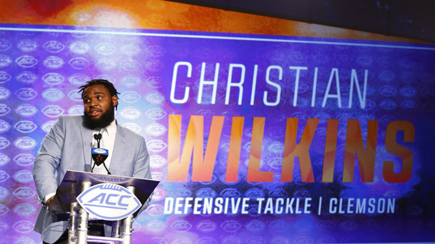 Jul 13, 2017; Charlotte, NC, USA; Clemson Tigers defensive tackle Christian Wilkins speaks to the media during the ACC Kickoff at the Westin Charlotte. Photo Credit: Jeremy Brevard-USA TODAY Sports