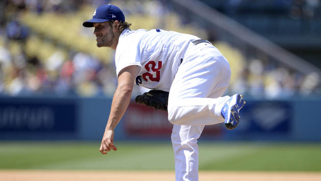 July 9, 2017; Los Angeles, CA, USA; Los Angeles Dodgers starting pitcher Clayton Kershaw (22) throws in the sixth inning against the Kansas City Royals at Dodger Stadium. Photo Credit: Gary A. Vasquez-USA TODAY Sports