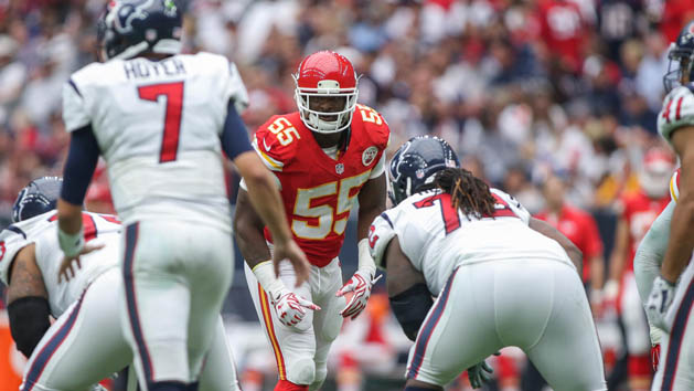 Kansas City outside linebacker Dee Ford (55) is listed as questionable against the Texans. Troy Taormina-USA TODAY Sports