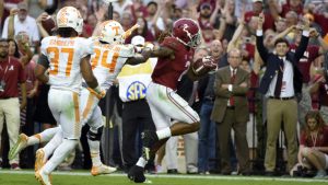 No. 8 Crimson Tide rallies late to beat rival Vols 19-14
