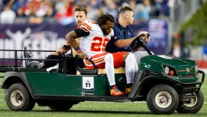 Chiefs All-Pro S Berry carted to locker room