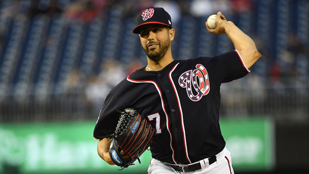 Apr 12, 2018; Washington, DC, USA; Washington Nationals starting pitcher Gio Gonzalez (47) throws to the Colorado Rockies during the second inning at Nationals Park. Photo Credit: Brad Mills-USA TODAY Sports