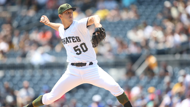 Jun 7, 2018; Pittsburgh, PA, USA; Pittsburgh Pirates starting pitcher Jameson Taillon (50) delivers a pitch against the Los Angeles Dodgers during the first inning at PNC Park. Photo Credit: Charles LeClaire-USA TODAY Sports