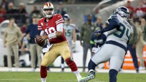 49ers shop, but QB Jimmy Garoppolo not concerned
