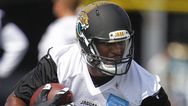Jul 31, 2015; Jacksonville, FL, USA; Jacksonville Jaguars tight end Julius Thomas (80) runs during training camp workouts at Florida Blue Health & Wellness Practice Field. Mandatory Credit: Reinhold Matay-USA TODAY Sports