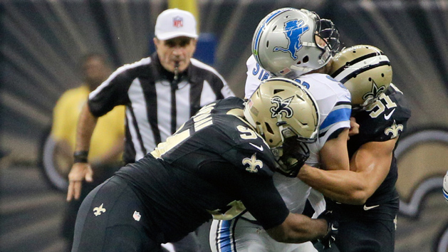 The Saints need outside linebacker Kasim Edebali (91) and defensive end Cameron Jordan (94) to put heat on the quarterback early and often to improve on defense this season. Photo Credit: Derick E. Hingle-USA TODAY Sports