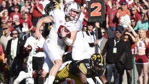 Hogan, McCaffrey lead Stanford to big win over Iowa