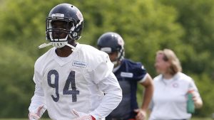 Bears OLB Floyd carted off field