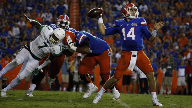 Luke Del Rio (14) may return this week versus LSU. Photo Credit: Kim Klement-USA TODAY Sports