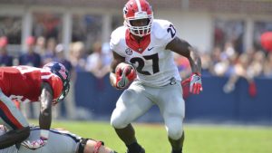 Georgia RB Chubb to miss Tennessee matchup