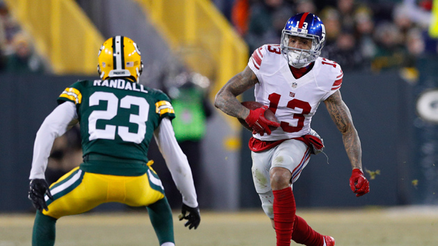 Jan 8, 2017; Green Bay, WI, USA; New York Giants wide receiver Odell Beckham Jr. (13) during the game against the Green Bay Packers at Lambeau Field. Photo Credit: Jeff Hanisch-USA TODAY Sports
