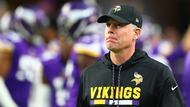 Jan 14, 2018; Minneapolis, MN, USA; Minnesota Vikings offensive coordinator Pat Shurmur will be the new head coach of the New York Giants. Photo Credit: Mark J. Rebilas-USA TODAY Sports