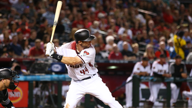 Mar 29, 2018; Phoenix, AZ, USA; Arizona Diamondbacks first baseman Paul Goldschmidt against the Colorado Rockies during Opening Day at Chase Field. Photo Credit: Mark J. Rebilas-USA TODAY Sports