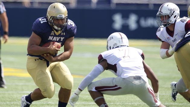 Navy fullback Shawn White (31) could be in line for a big game against La. Tech. Photo Credit: Rafael Suanes-USA TODAY Sports