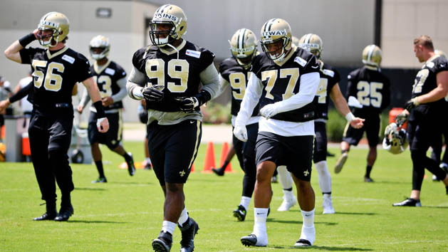 Jun 16, 2016; New Orleans, LA, USA; New Orleans Saints defensive tackle Sheldon Rankins (99) during the final day of minicamp at the New Orleans Saints Training Facility. Photo Credit: Derick E. Hingle-USA TODAY Sports