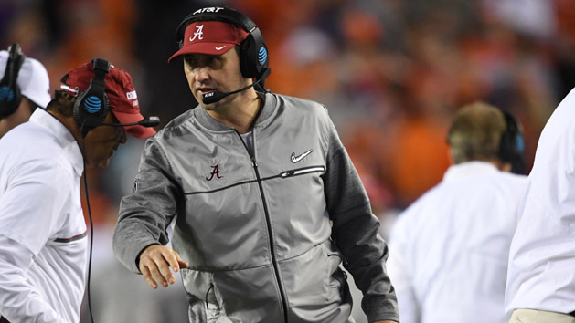 Sep 24, 2016; Tuscaloosa, AL, USA; Alabama Crimson Tide offensive analyst Steve Sarkisian prior to the game against Kent State Golden Flashes at Bryant-Denny Stadium. Photo Credit: Marvin Gentry-USA TODAY Sports