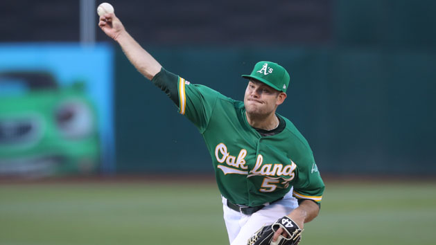 Jun 21, 2019; Oakland, CA, USA; Oakland Athletics relief pitcher Tanner Anderson (53) throws a pitch during the first inning against the Tampa Bay Rays at Oakland Coliseum. Photo Credit: Darren Yamashita-USA TODAY Sports