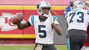Panthers QB Bridgewater injures knee vs. Bucs