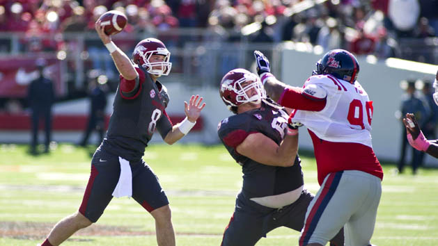 NCAA Football: Mississippi at Arkansas