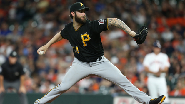 Jun 25, 2019; Houston, TX, USA; Pittsburgh Pirates starting pitcher Trevor Williams (34) pitches against the Houston Astros in the second inning at Minute Maid Park. Photo Credit: Thomas B. Shea-USA TODAY Sports