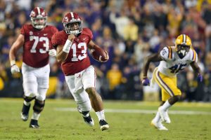 Tagovailoa tweaks knee, expects to play vs. Miss. St.