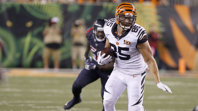 The Bengals could benefit from a healthy Tyler Eifert. Photo Credit: David Kohl-USA TODAY Sports